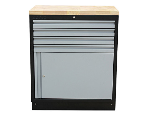 MSS 34 "Armoire avec tiroirs et porte avec dessus en bois