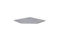 Plan de travail d'angle Sonic NEXT MSS en acier inoxydable 875 x 500 x 20 mm