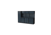 Plan de travail en acier inoxydable, configuration Sonic NEXT MSS, hauteur 2803 mm