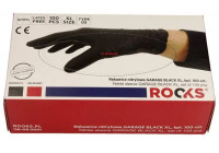 Gants jetables Rooks noirs, taille XL, lot de 100 pièces