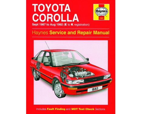 Haynes Workshop manuel Toyota Corolla Essence (1987-1992)