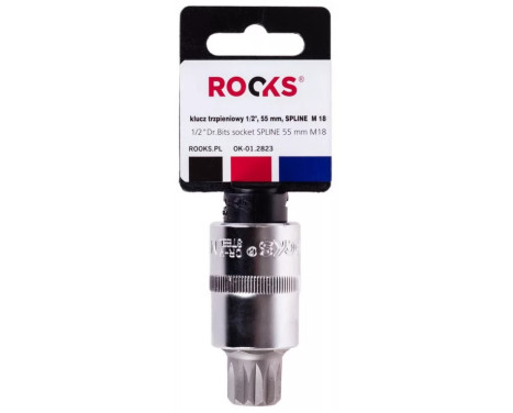 Douille à embout Rooks 1/2, 55 MM, multi-dents M18