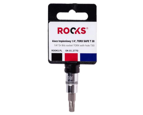Rooks Douille à embout 1/4" Torx T30