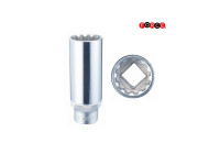 Douille Force 1/2" Multi-dents longue Multi-profil 24 mm