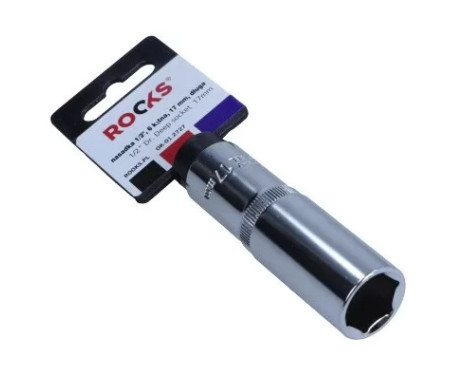 Rooks Douille 1/2", 6 pans, 17 mm, longue