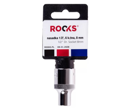 Rooks Douille 1/2", 6 pans, 8 mm