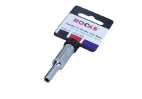 Rooks Douille 1/4", 6 pans, 4 mm, longue