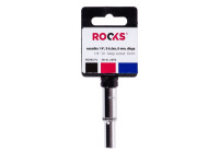 Rooks Douille 1/4", 6 pans, 6 mm, longue