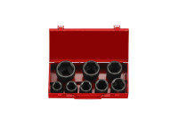 Jeu de douilles à chocs Force 3/4" 6 pans 8 pièces