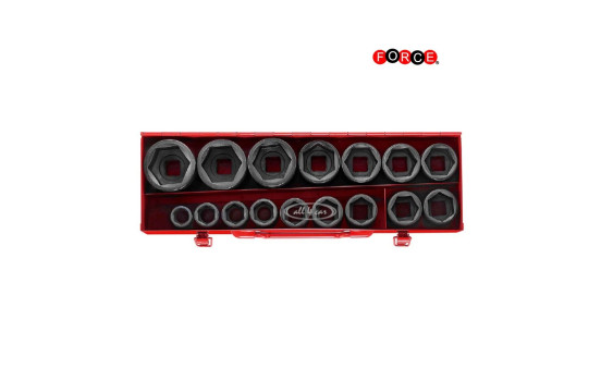 Jeu de douilles à chocs Force 3/4" 6 pans SAE 16 pièces