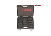 Jeu de douilles à chocs Force 3/4" pour camions, longues, carrées et hexagonales, 11 pièces