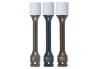 Jeu de capuchons d'écrou de roue 1/2", force, extra long, 3 pièces. 17 mm 19 mm 21 mm