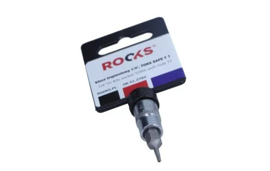 Douille à embout Rooks 1/4", Torx avec trou T7
