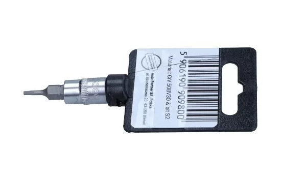 Douille à embout Rooks 1/4", Torx avec trou T7, Image 2