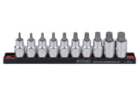 Jeu de douilles Sonic Bit 1/2" TX Plus sur rail, 10 pièces.
