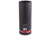 Douille à chocs Milwaukee SHOCKWAVE™ 1/2" de long 21 mm - 1 pièce