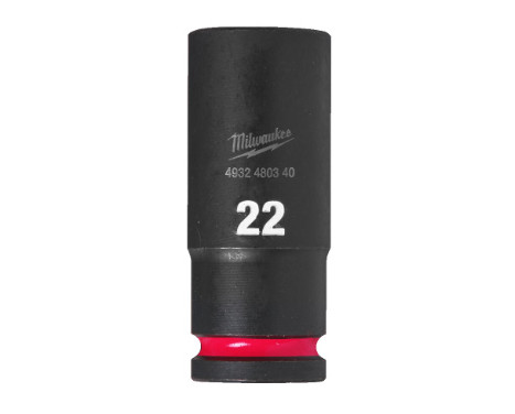 Douille à chocs Milwaukee SHOCKWAVE™ 1/2" de long 22 mm - 1 pièce