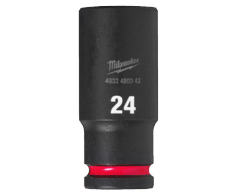 Douille à chocs Milwaukee SHOCKWAVE™ 1/2" de long 24 mm - 1 pièce