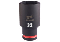 Douille à chocs Milwaukee SHOCKWAVE™ 1/2" de long 32 mm - 1 pièce