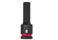 Douille à chocs Milwaukee SHOCKWAVE™ 1/2" de long 8 mm - 1 pièce