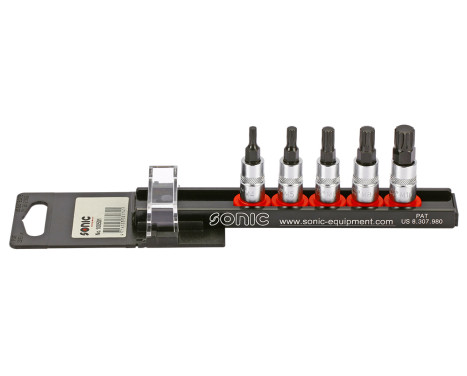 Bitdopset 1/4 ", 5 pièces multi-dents sur rail
