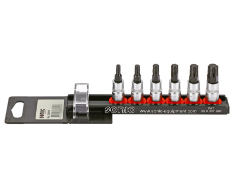 Bitdopset 1/4 ", côtes 6 pièces sur rail