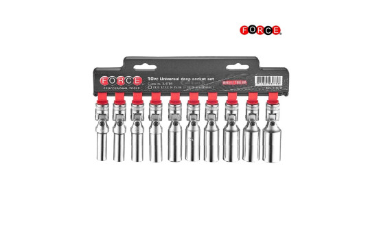 Force 3103R 3/8" Jeu de douilles pour genouillère longues 10 pièces