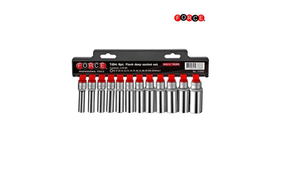 Jeu de 12 douilles profondes à flanc 3/8" DR. 6pt.