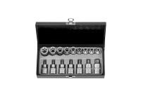 Jeu de douilles 1/2" Torx 16 pièces