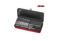 Jeu de douilles 1/4" 6 pans 71 pièces