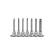 Jeu de douilles à embouts 3/8" à six pans creux sphériques 7 pièces