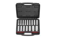 Jeu de douilles Force 1/2" 6 pans longs 16 pièces