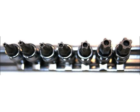 Rooks Bit jeu de douilles 1/4" Torx ouvert T8-T30 7 pièces