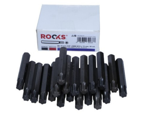 Rooks Bit 10 mm (3/8") Ribe M10 x 75 mm, 20 pièces