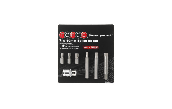 Jeu d'embouts Force 10 mm multi-dents 7 pièces