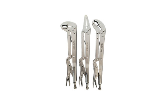 Pince taupe 3 pièces avec mâchoire plate et courbée et longue portée, Image 9