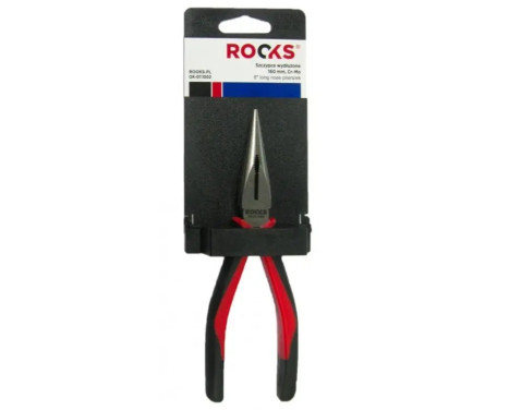 Rooks Pince-étau nez rond et plat 160 mm