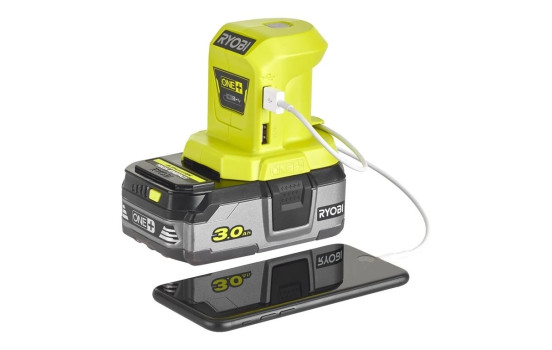 Adaptateur USB pour batterie Ryobi ONE+ 18 V (hors batterie) R18USB-0, Image 3