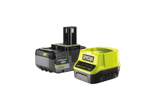 Ensemble batterie et chargeur Ryobi ONE+ 18 V 1 x 5,0 Ah Lithium+