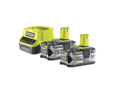 Ensemble batterie et chargeur Ryobi ONE+ 18 V 2 x 5,0 Ah