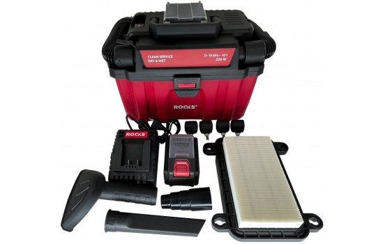 Rooks Aspirateur portable 20V AQ-One sec et humide 200W 10L (batterie 4,0ah incluse), Image 2