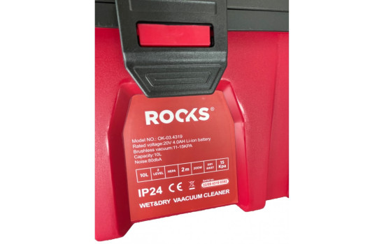 Rooks Aspirateur portable 20V AQ-One sec et humide 200W 10L (batterie 4,0ah incluse), Image 7