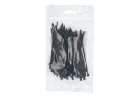Womi Attaches de câble 100x2,5mm noir 100 pièces