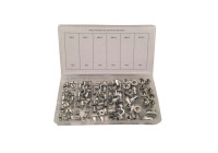 Assortiment d'écrous à rivets aveugles Aluminium 150 pcs
