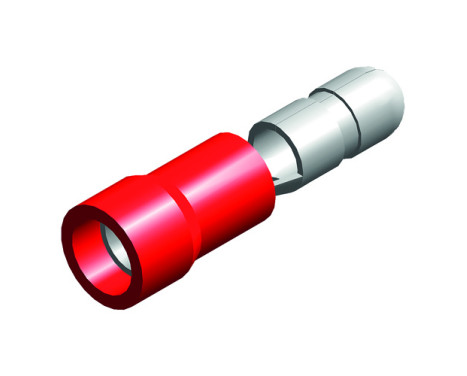 Cosses de câble, 100 pièces, 0,5 x 1,4 mm, rouges, sous blister