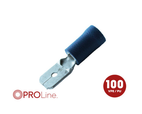 Cosses de câble 6,3 x 0,8 bleues (100 pièces) ACV PROLine