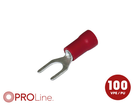 Fourche de câble 0,5x1,5 rouge M5 (100 pièces) ACV PROLine
