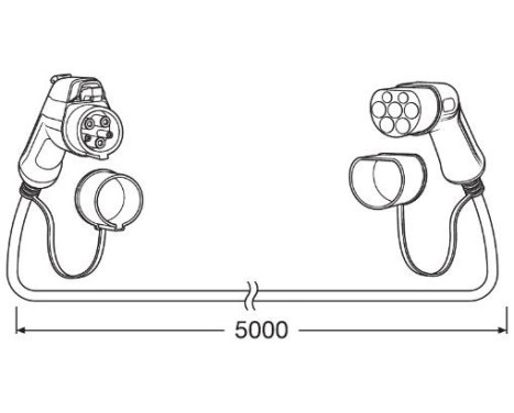 Osram BATTERYcharge 5PIN Type2 à Type1 32A 1ph (5m), Image 9