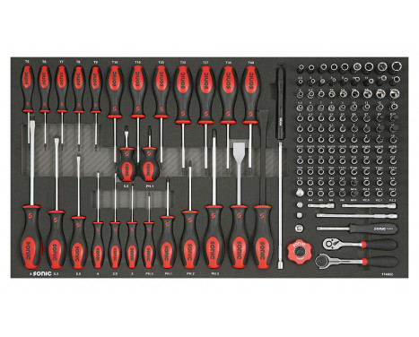 Jeu de douilles et tournevis soniques 1/4", SFS Jumbo 146 pièces