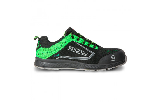 Sparco Chaussures de travail légères Cup S1P Adelaide Noir/Vert Taille 38